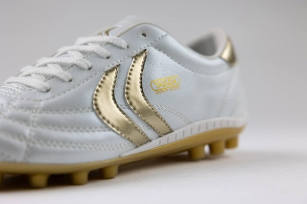 Ligaresta Ace Jr. | 2026 Limited Edition "Gold Package" (White/Gold) - Premium Youth Soccer Cleats