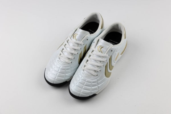 Ligaresta TF Jr. | 2026 Limited Edition "Gold Package" (White/Gold) - Premium Youth Turf Soccer Shoes