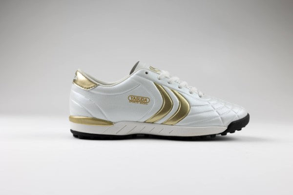 Ligaresta TF Jr. | 2026 Limited Edition "Gold Package" (White/Gold) - Premium Youth Turf Soccer Shoes
