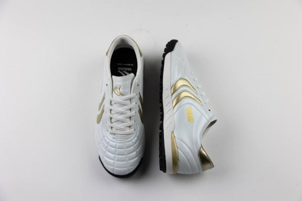 Ligaresta TF Jr. | 2026 Limited Edition "Gold Package" (White/Gold) - Premium Youth Turf Soccer Shoes