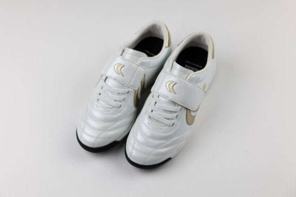 Ligaresta TF Kids | 2026 Limited Edition "Gold Package" (White/Gold) - Velcro Turf Soccer Shoes for Kids