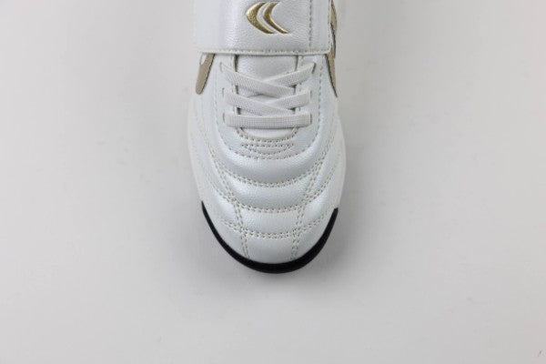 Ligaresta TF Kids | 2026 Limited Edition "Gold Package" (White/Gold) - Velcro Turf Soccer Shoes for Kids