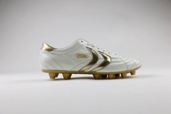 Ligaresta Pro | 2026 Limited Edition "Gold Package" (White/Gold) - Premium Kangaroo Leather Soccer Cleats