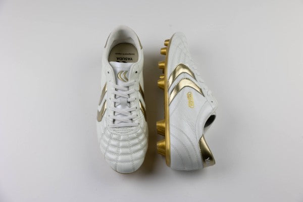 Ligaresta Pro | 2026 Limited Edition "Gold Package" (White/Gold) - Premium Kangaroo Leather Soccer Cleats