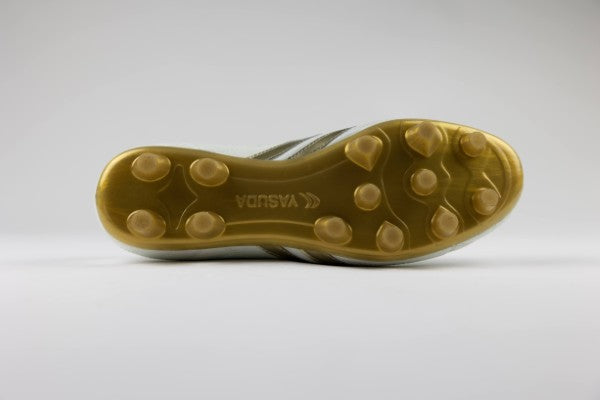 Ligaresta Pro | 2026 Limited Edition "Gold Package" (White/Gold) - Premium Kangaroo Leather Soccer Cleats