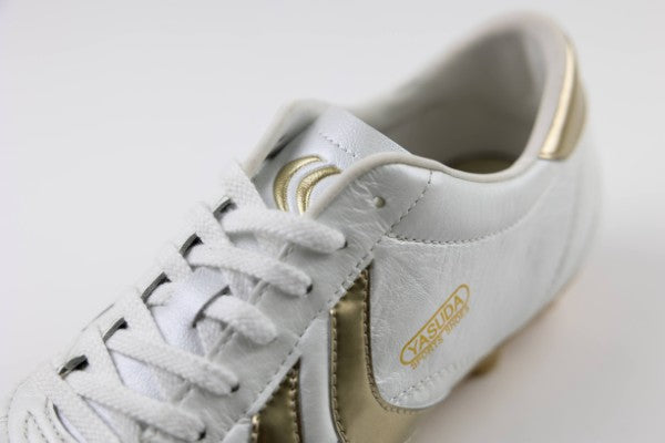 Ligaresta Pro | 2026 Limited Edition "Gold Package" (White/Gold) - Premium Kangaroo Leather Soccer Cleats