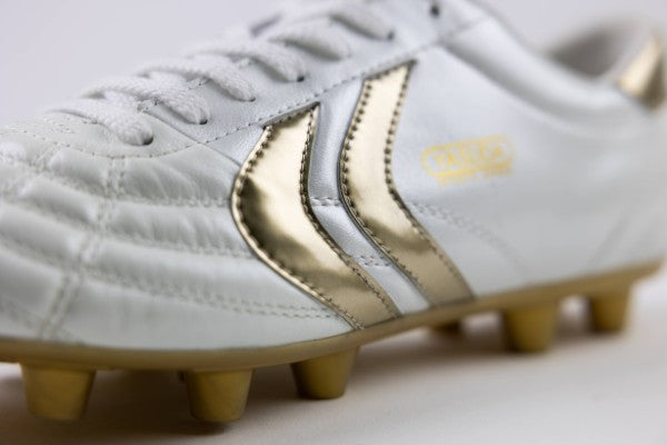Ligaresta Pro | 2026 Limited Edition "Gold Package" (White/Gold) - Premium Kangaroo Leather Soccer Cleats