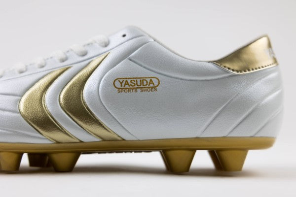 Ligaresta Pro-aw | 2026 Limited Edition "Gold Package" (White/Gold) - All-Weather Wide Fit Soccer Cleats