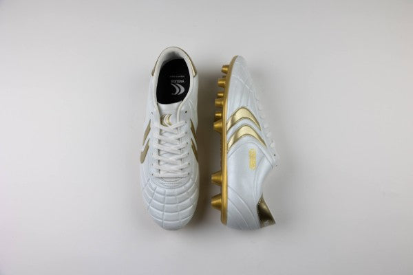 Ligaresta Pro-aw | 2026 Limited Edition "Gold Package" (White/Gold) - All-Weather Wide Fit Soccer Cleats